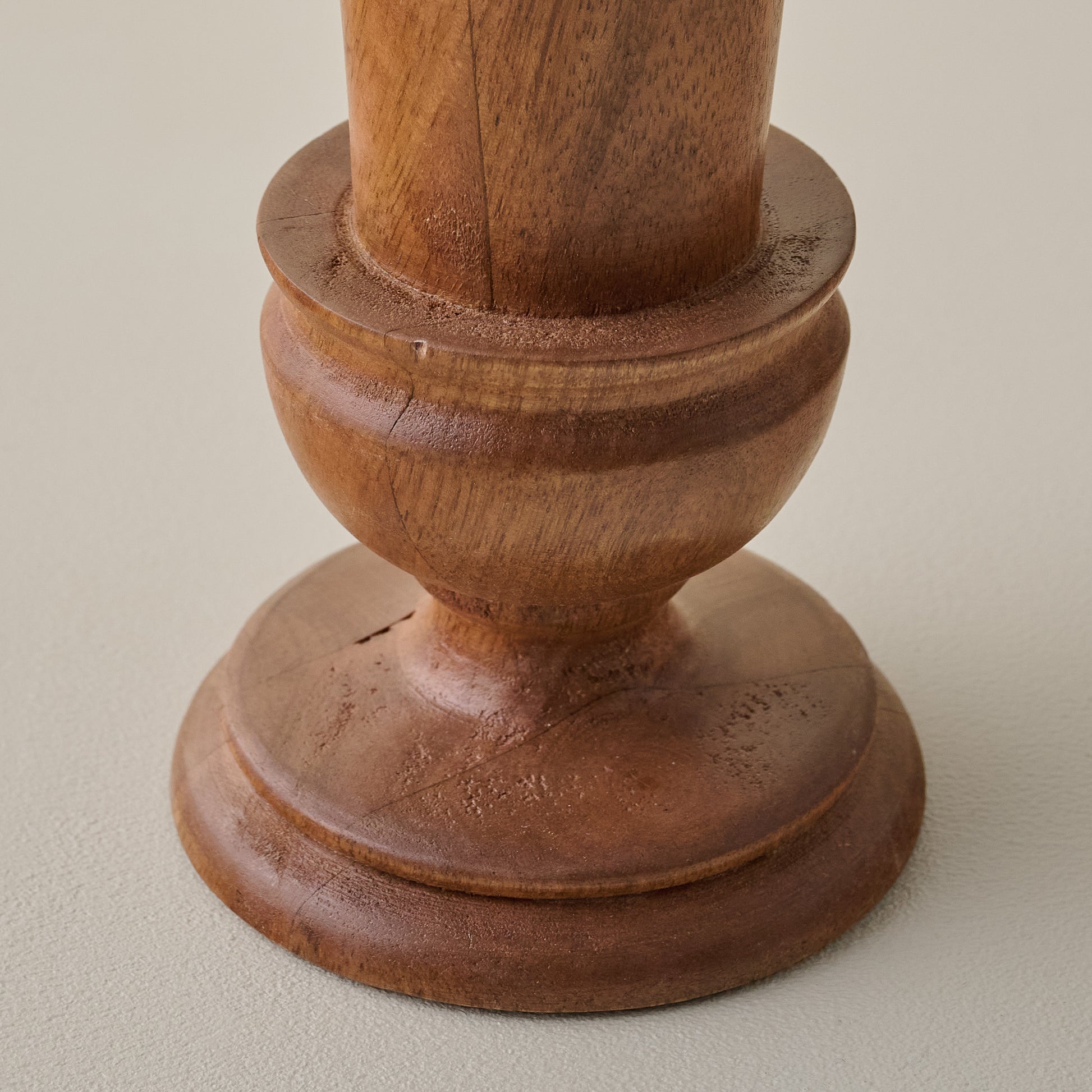 Finn Wood Vase base up close