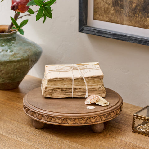 Warren Carved Wood Riser