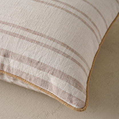 Vintage Stripe Pillow corner up close