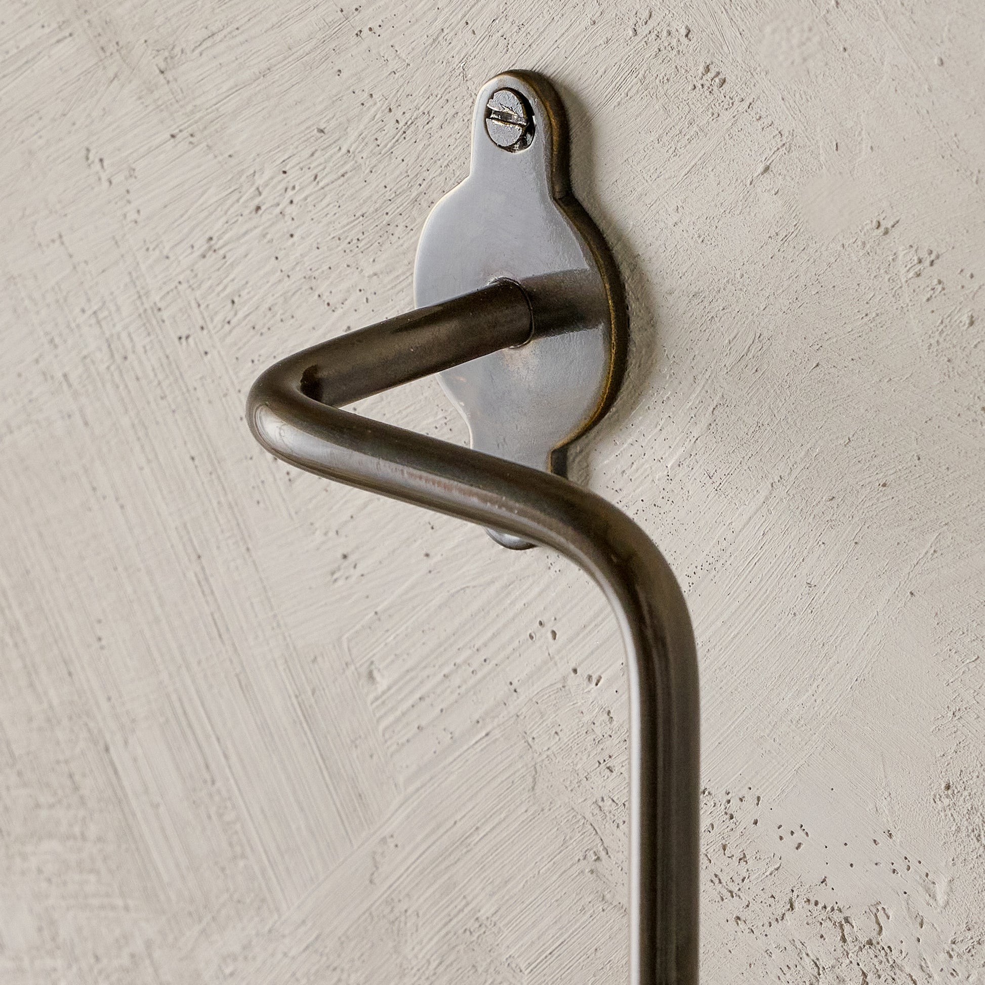 Antique Bronze Metal Toilet Paper Holder close up