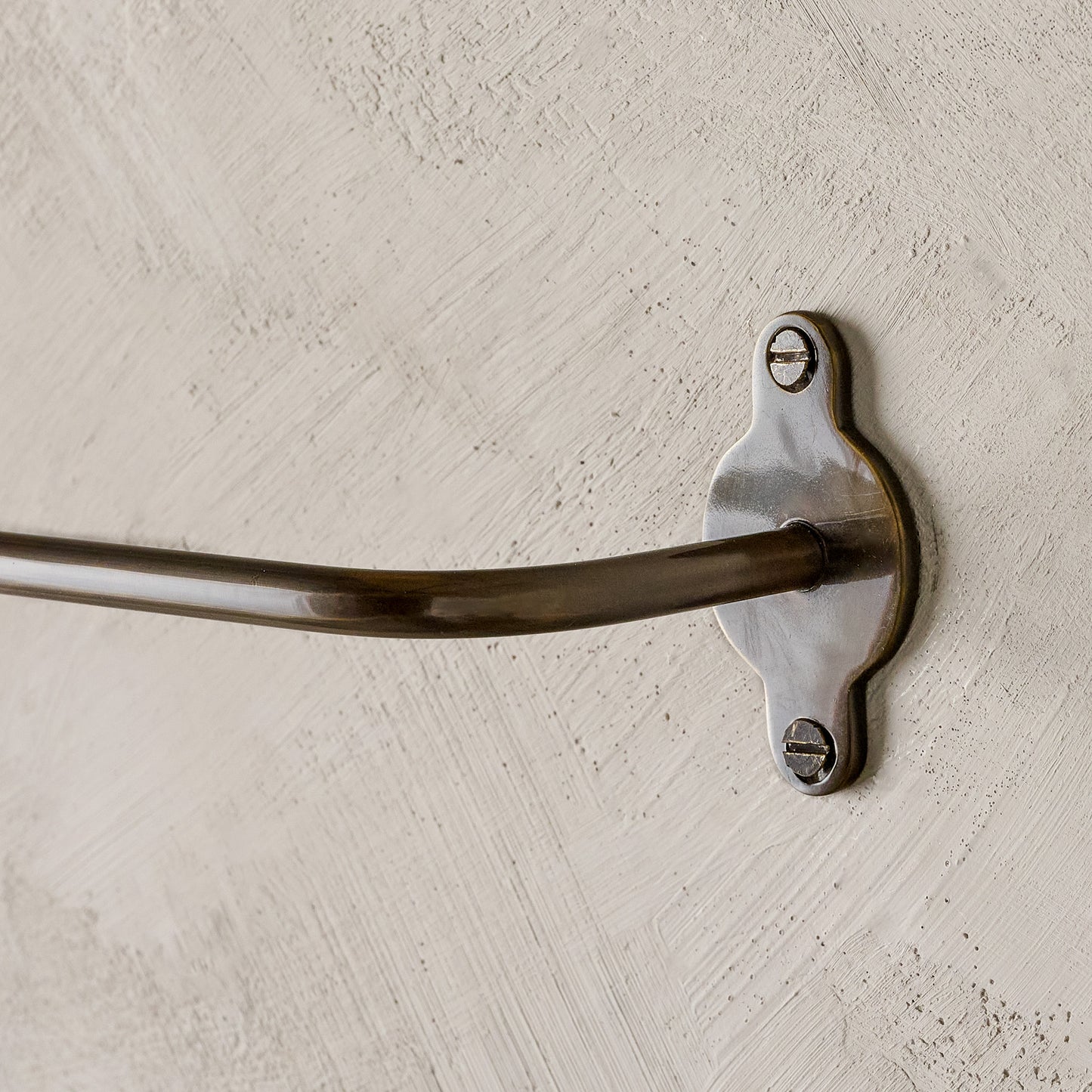 Antique Bronze Metal Towel Bar up close