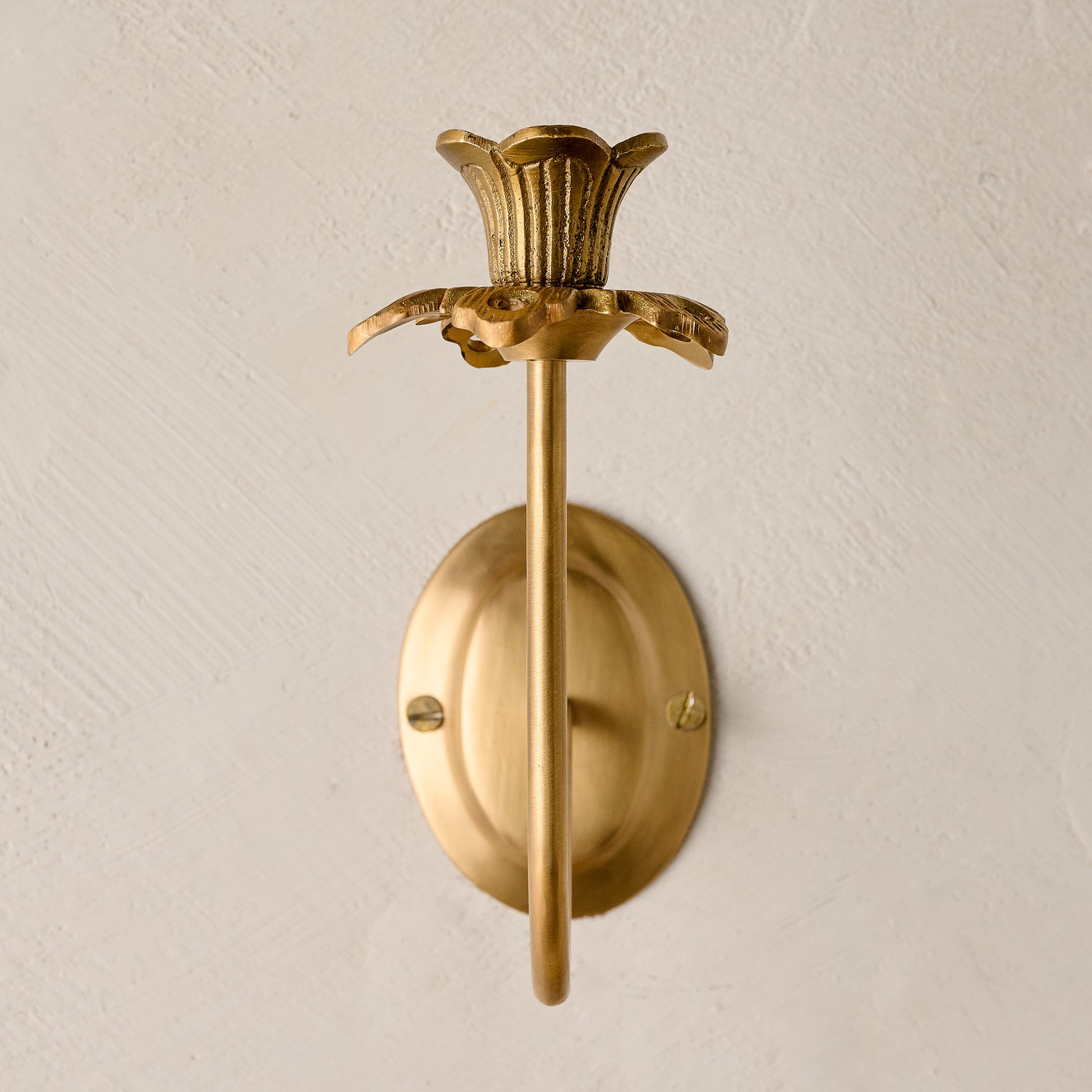 Antique Brass Floral Sconce