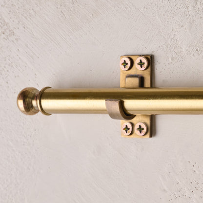 Colleen Wood and Brass Rail Multi Picture Frame rail up close