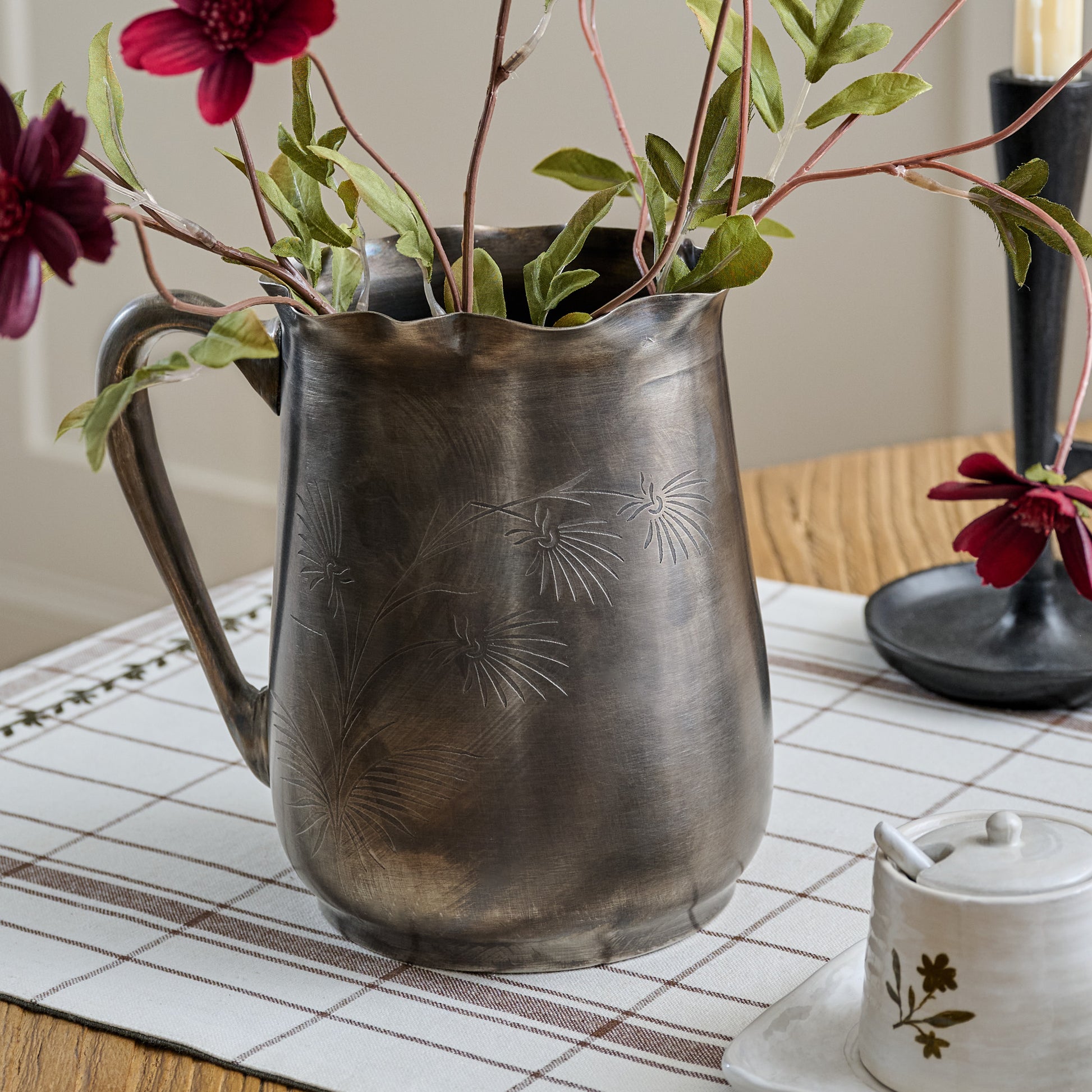 Sophia Etched Pitcher Vase