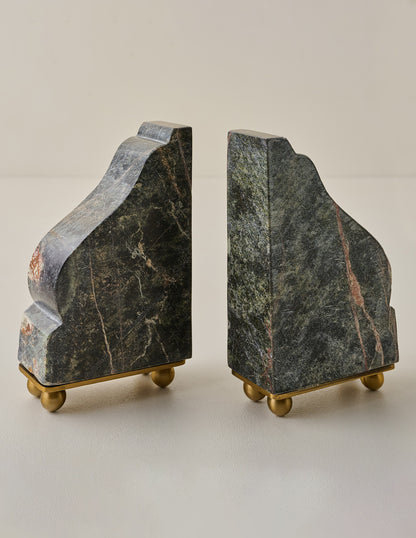 Henry Marble and Brass Bookends
