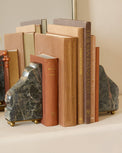 Henry Marble and Brass Bookends shown with books