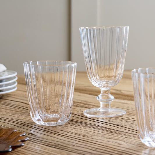 Scalloped Rim Glass Tumblers