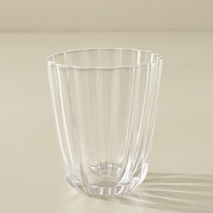 Small Scalloped Rim Glass Tumbler