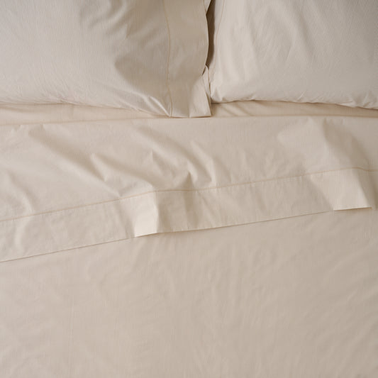 Hudson Yarn-Dyed Pinstripe Sheet Set in color Fog