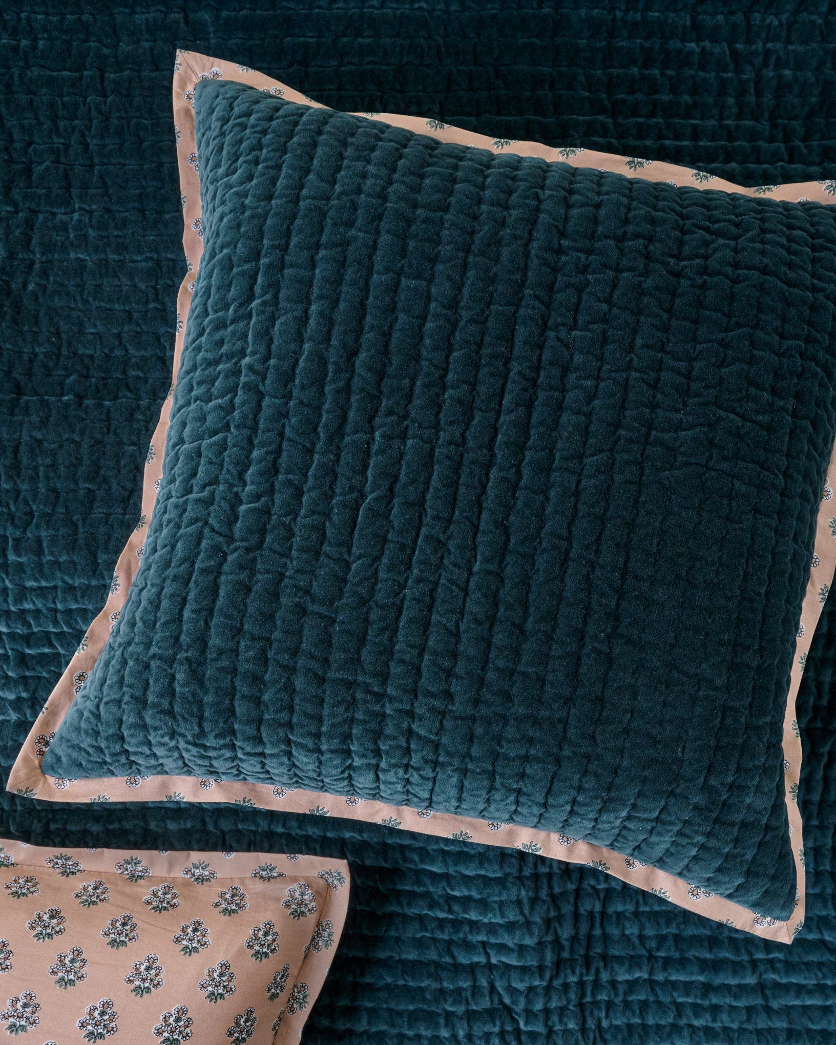 Euro Audrey Velvet Block Print Sham - Magical Forest
