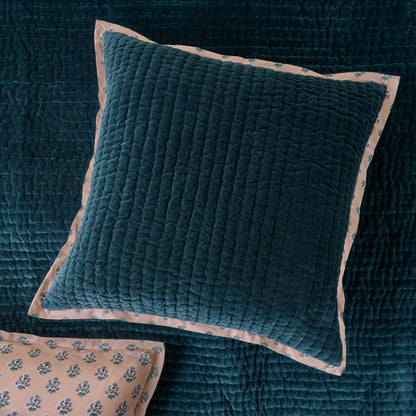 Euro Audrey Velvet Block Print Sham - Magical Forest