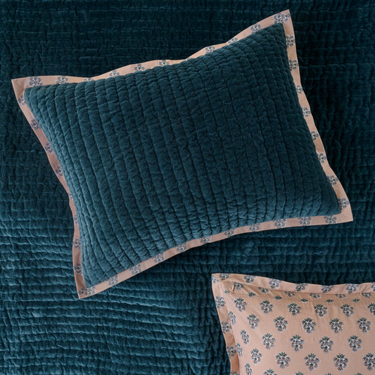 Standard Audrey Velvet Block Print Sham - Magical Forest