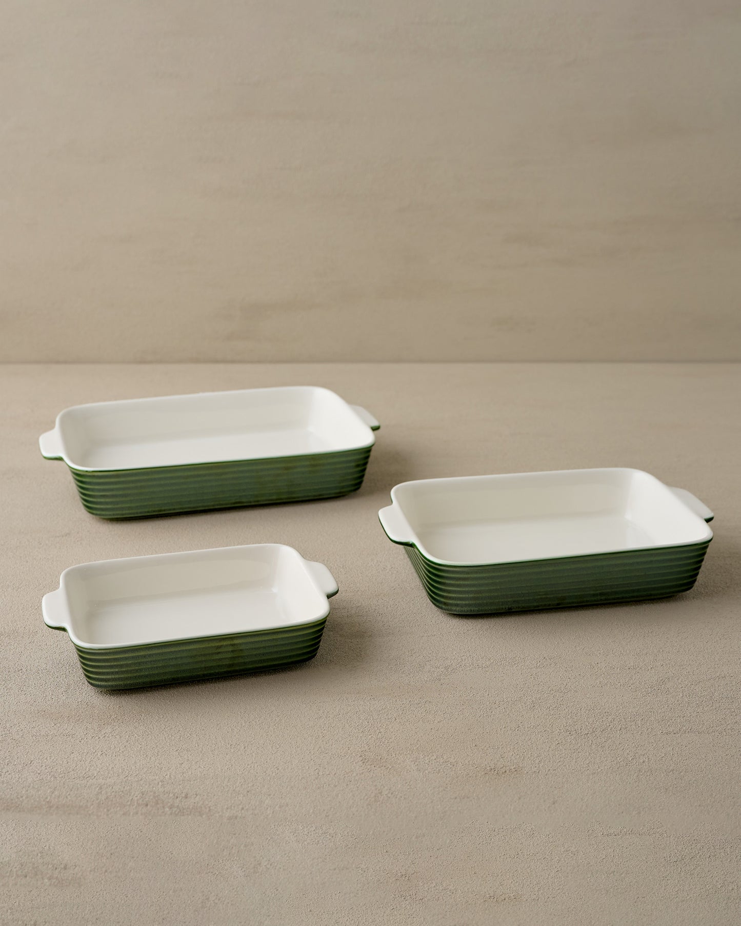 The Cottage Collection Forest Green Baking Dish Set of Three