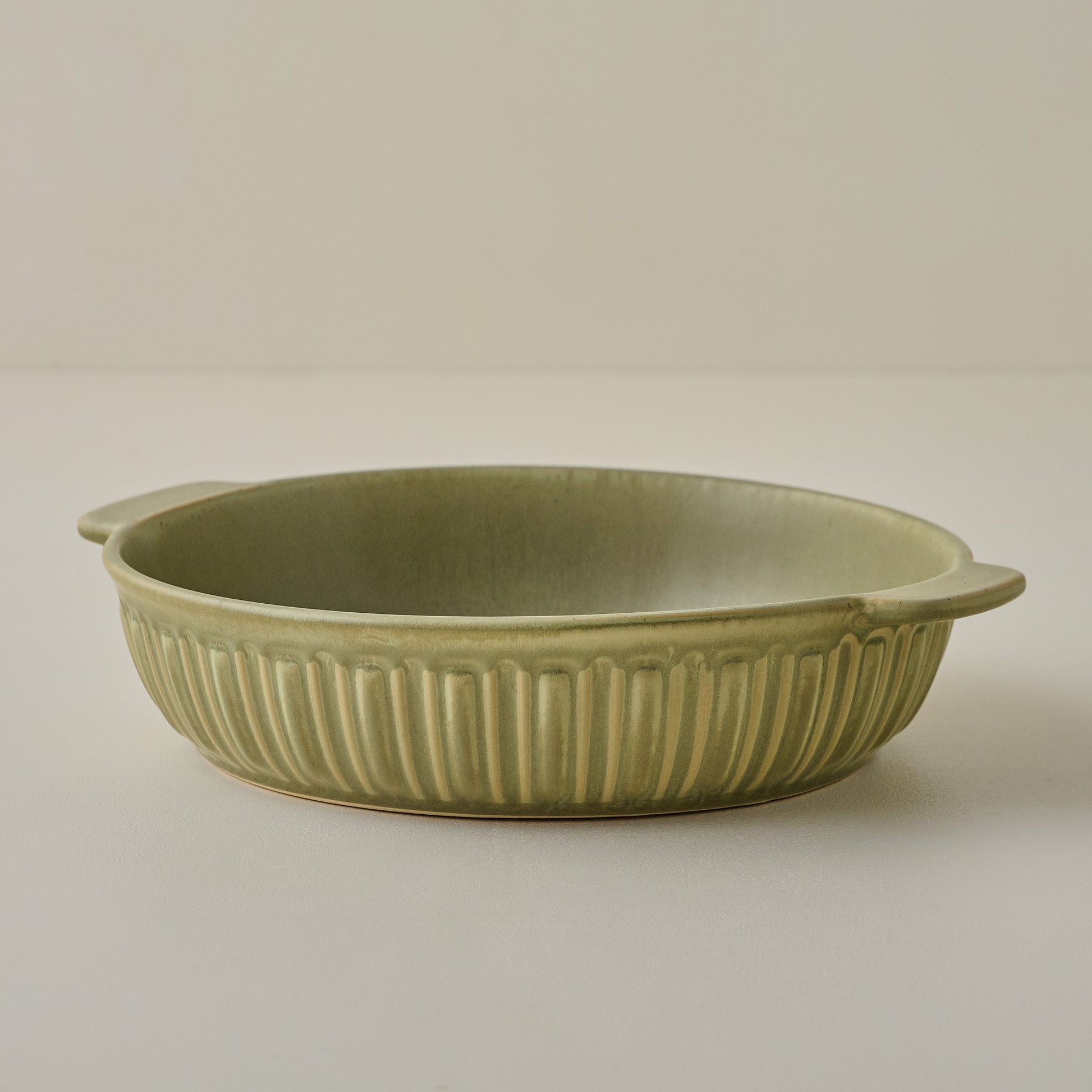 The Cottage Collection Laurel Green Round Baking Dish