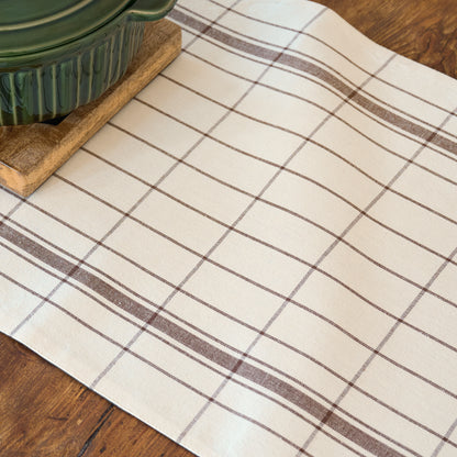 Talia Woven Grid Table Runner