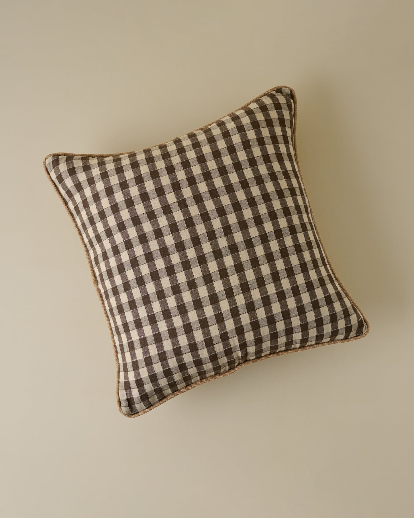 Gingham Large Pillow in Desert Palm