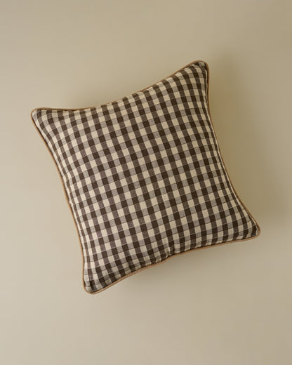 Gingham Large Pillow in Desert Palm