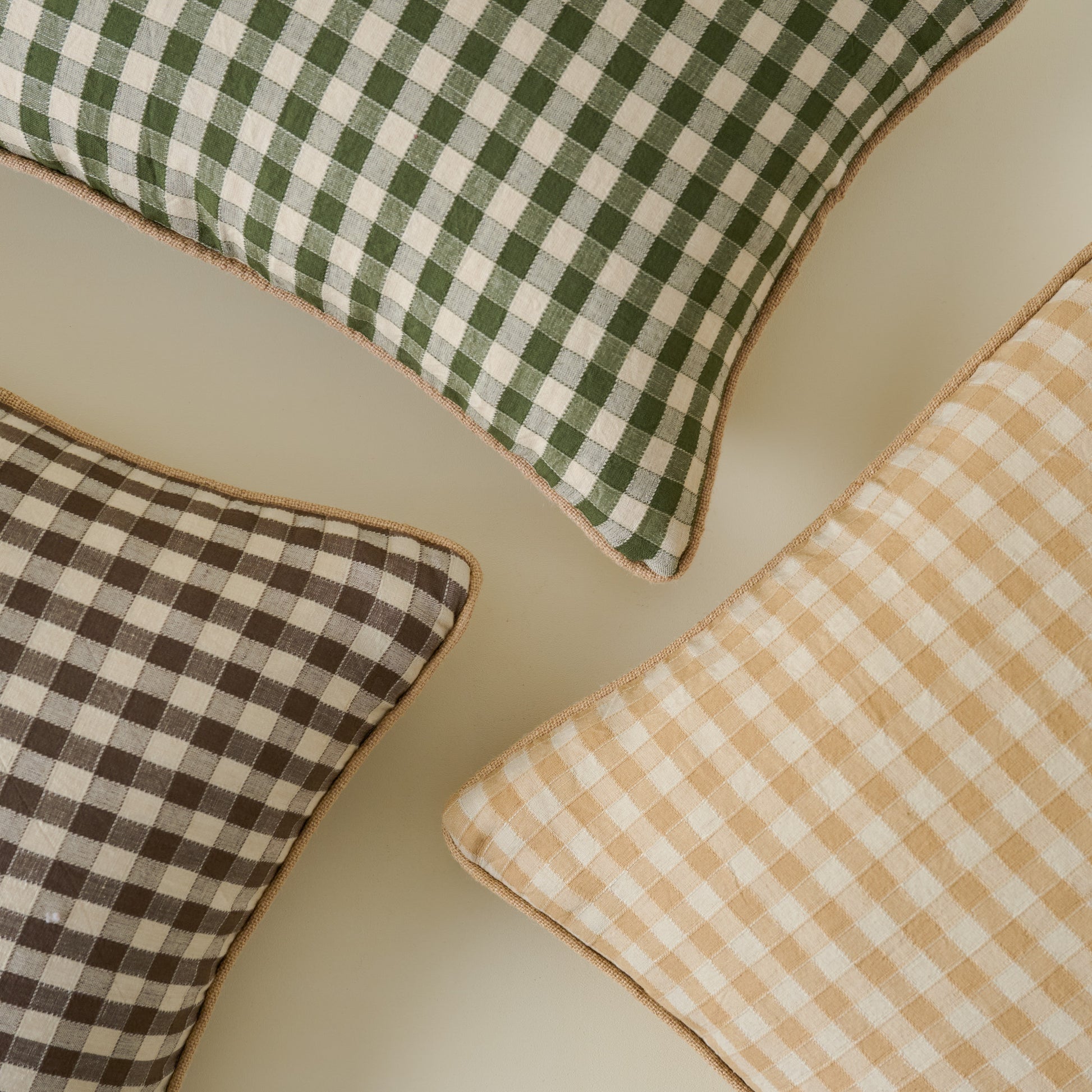 Gingham pillows