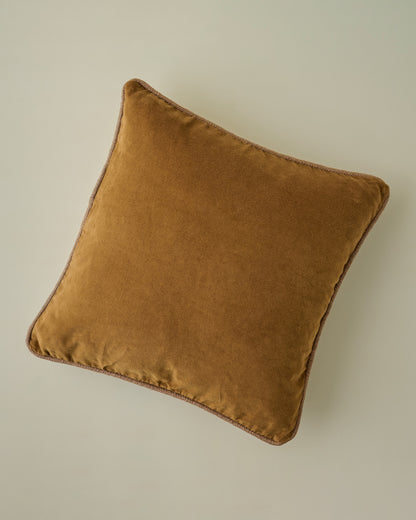 Lexie Velvet Pillow in Tan