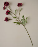 Real Touch Red Velvet Scabiosa Stem