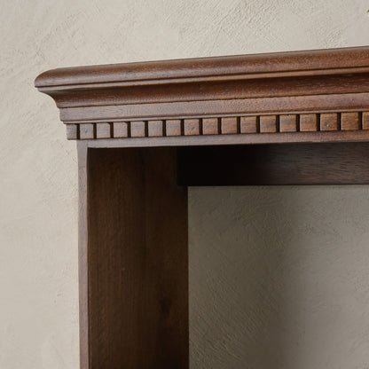 Dylan Wall Shelf with Doors corner up close