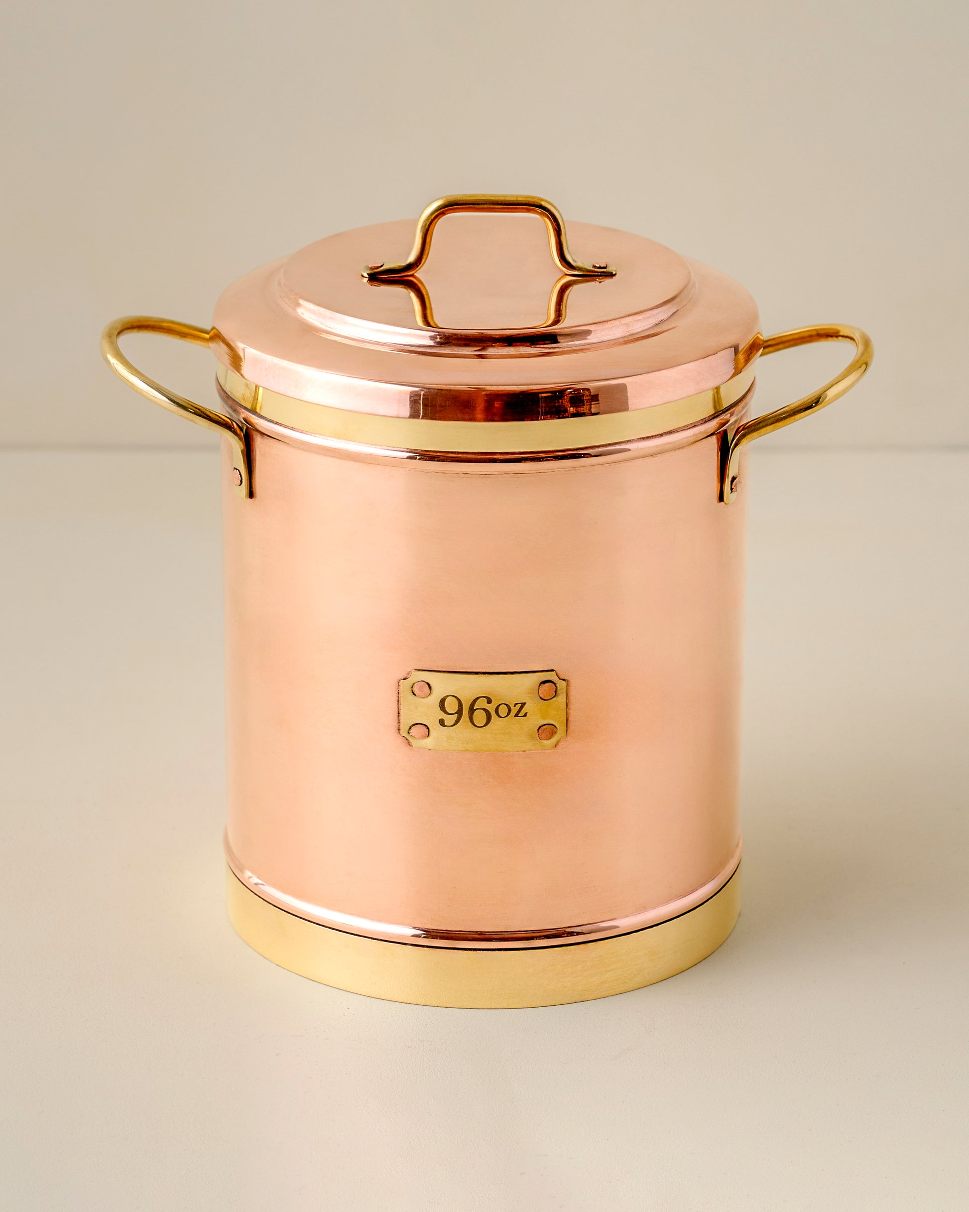 Vintage Inspired Copper + Brass Canister 3.0 qt