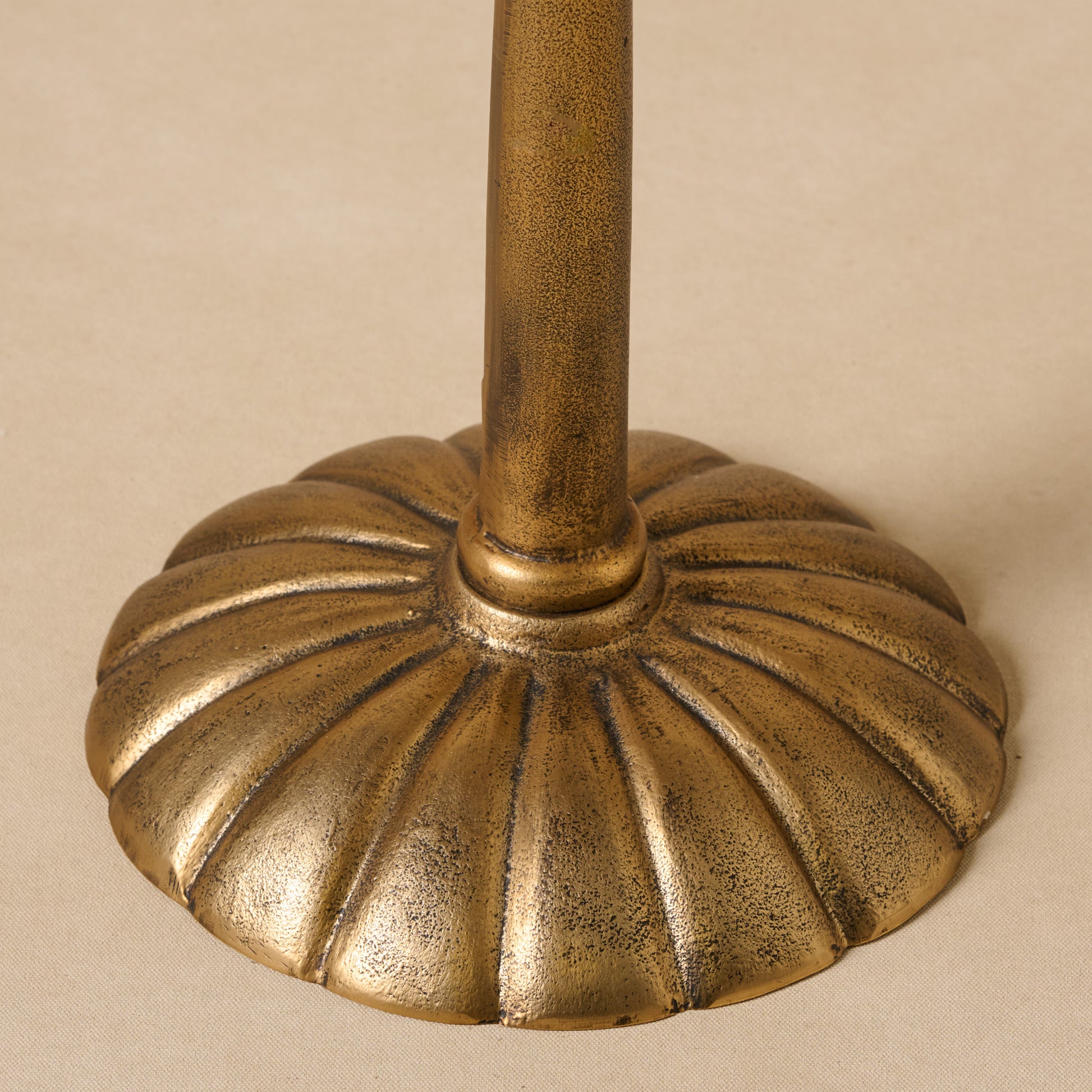 Antiqued Brass Cocktail Table base up close