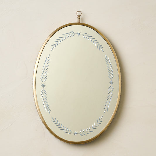 Juliet Etched Oval Mirror
