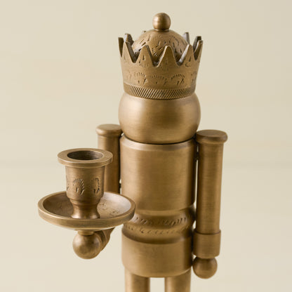 Etched Brass Nutcracker close up