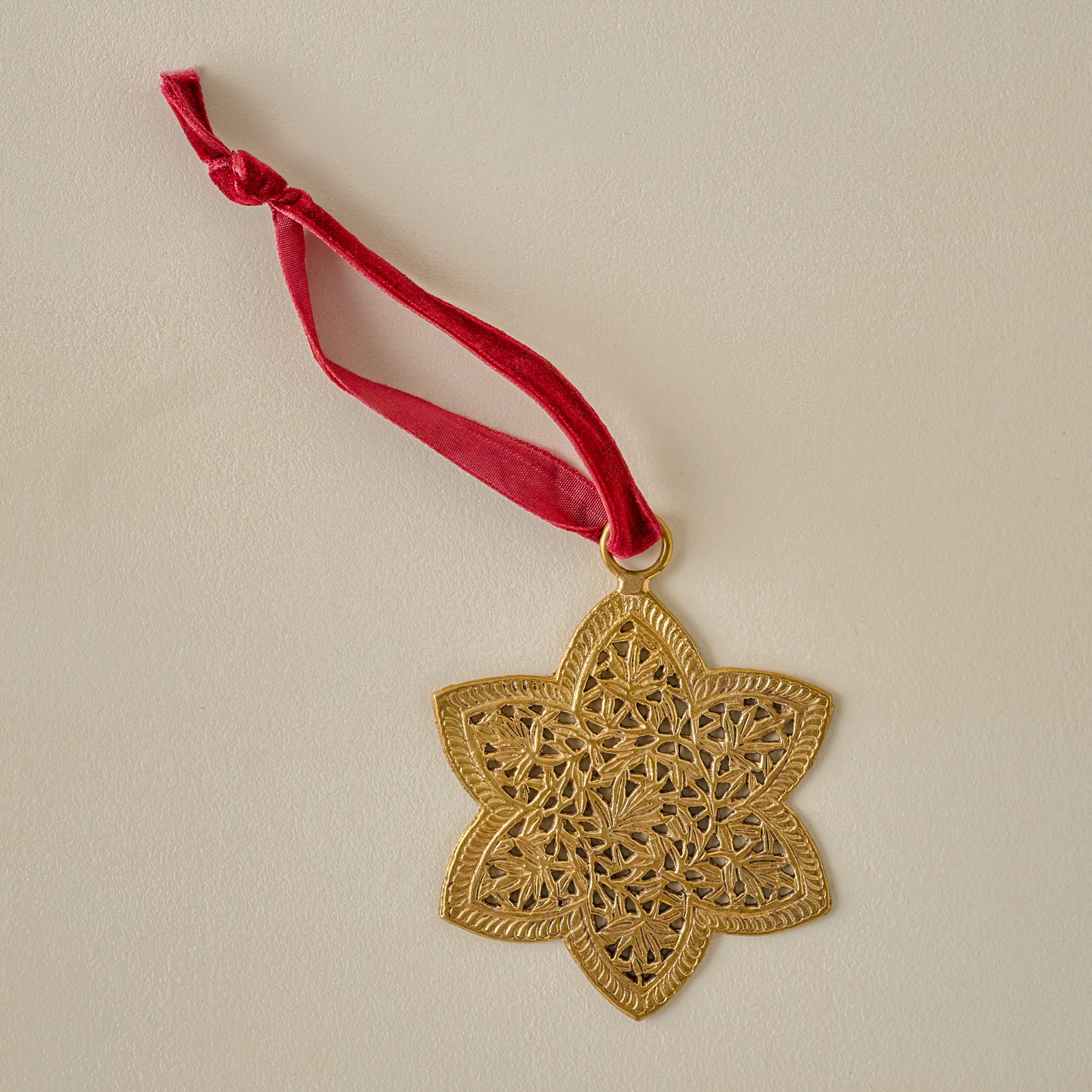 Ornate Brass Star Ornament
