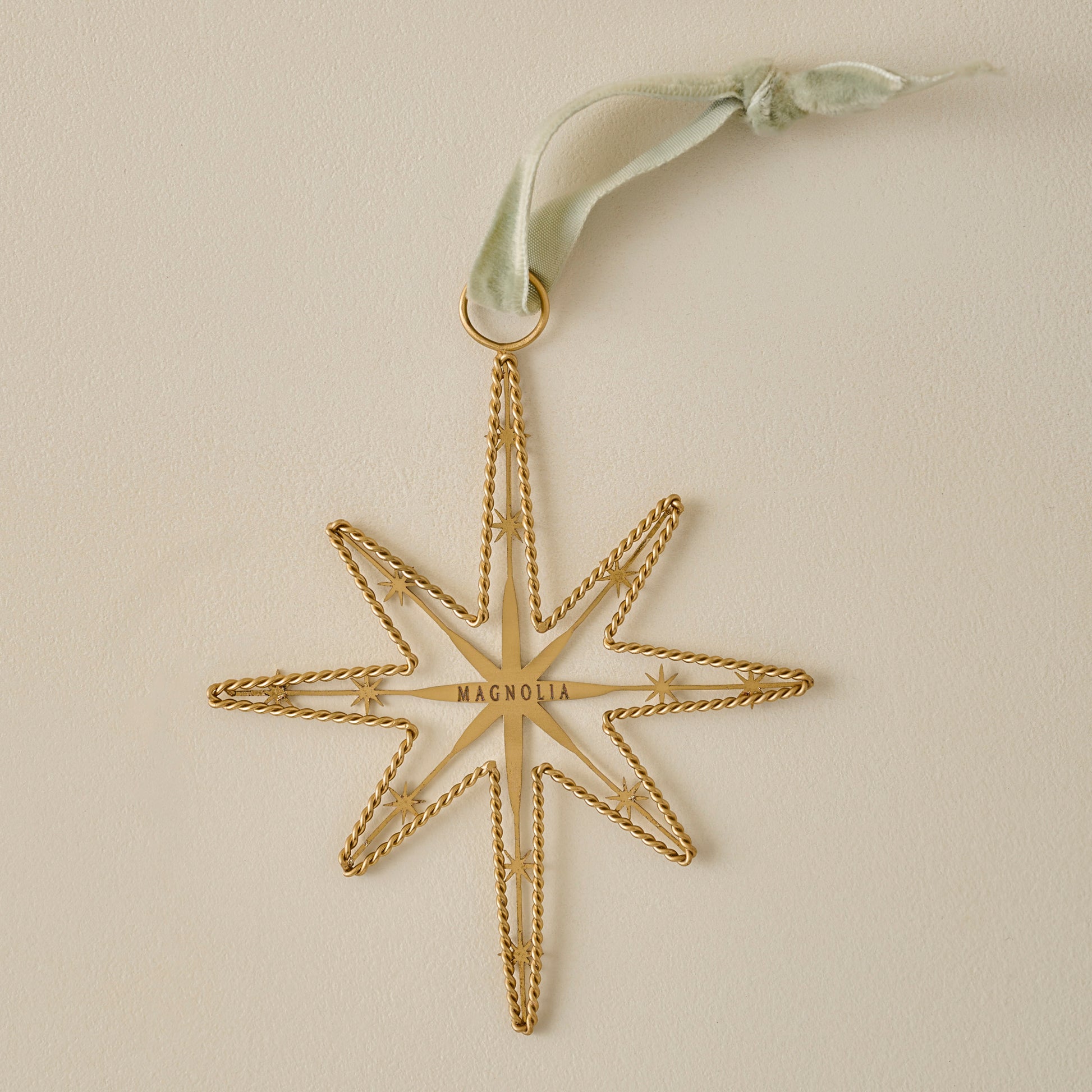 Twisted Brass Star Ornament