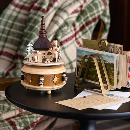 Brass Decorative Card Divider in a room