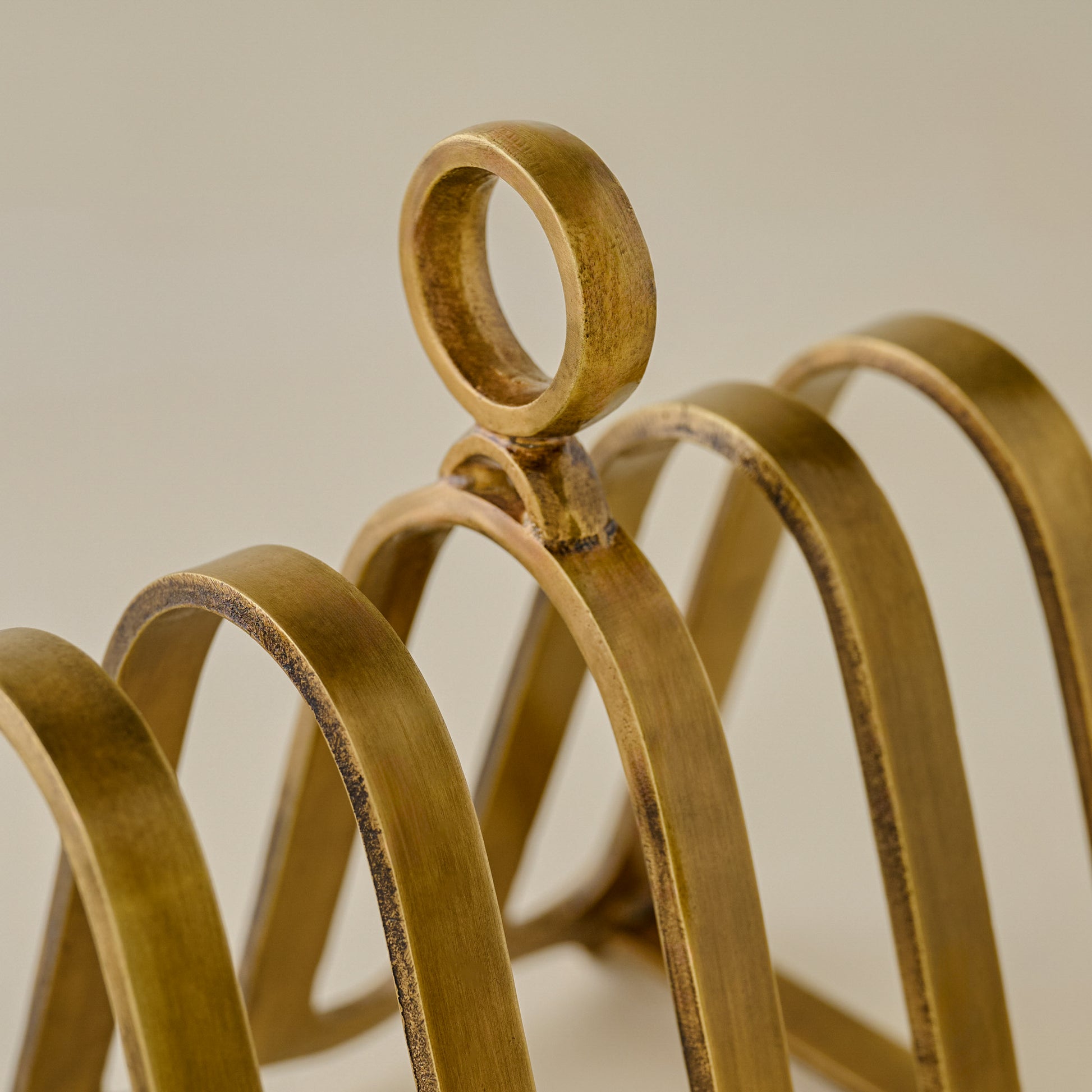 Brass Decorative Card Divider up close