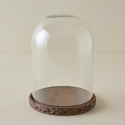 Large Eleanor Carved Wood Cloche