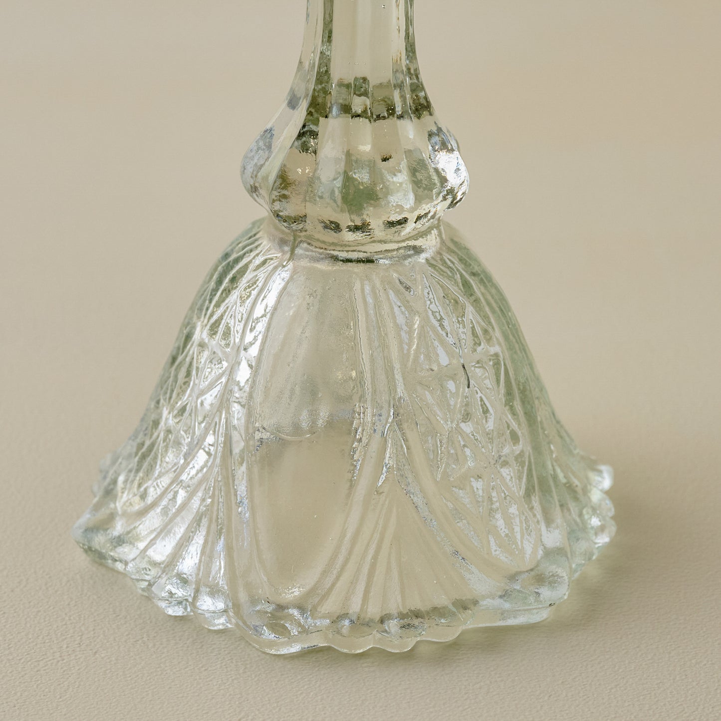 Elsa Antique-Inspired Glass Taper Holder base