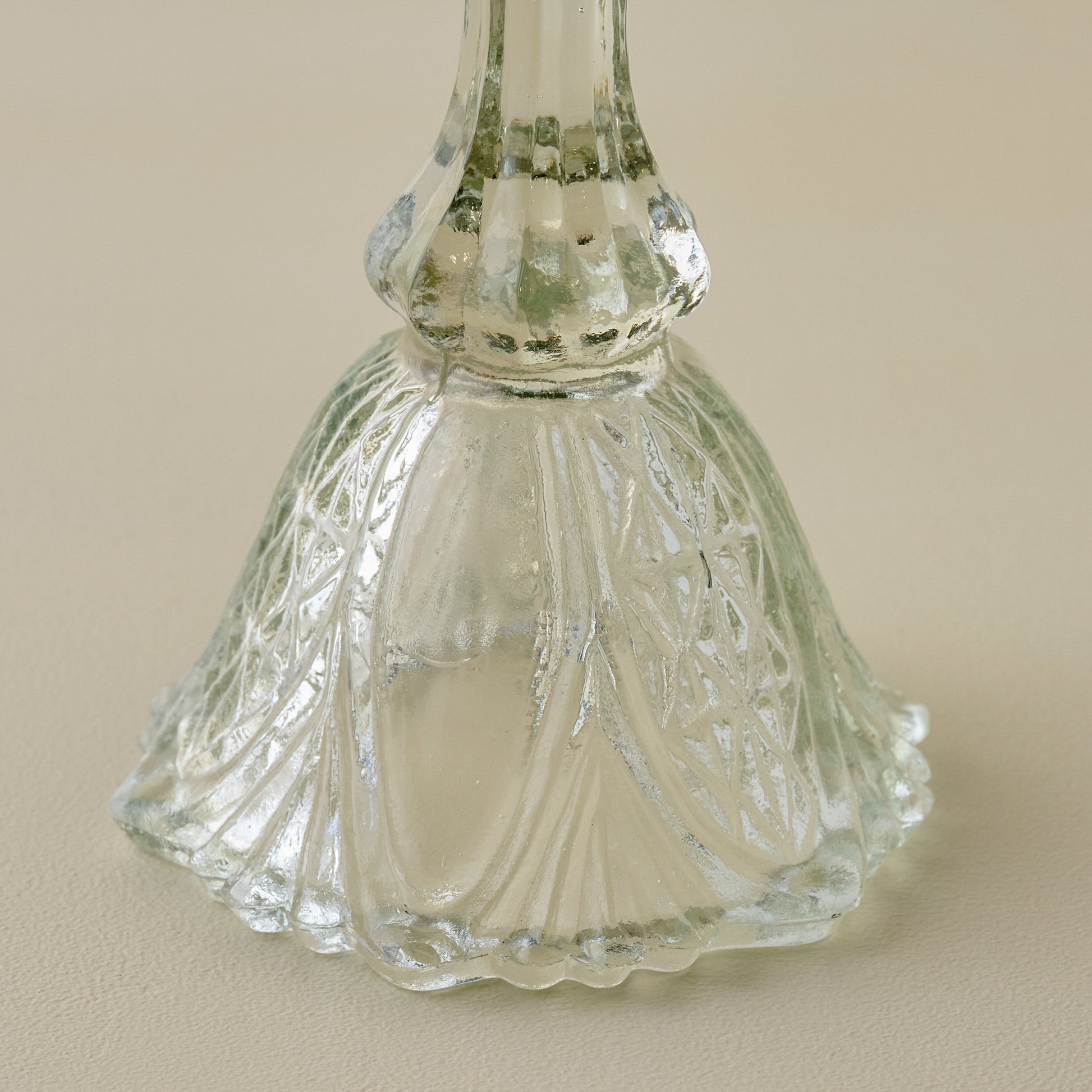 Elsa Antique-Inspired Glass Taper Holder base