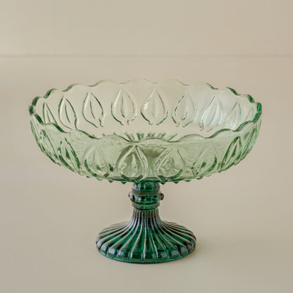 Greer Vintage-Inspired Glass Compote Bowl