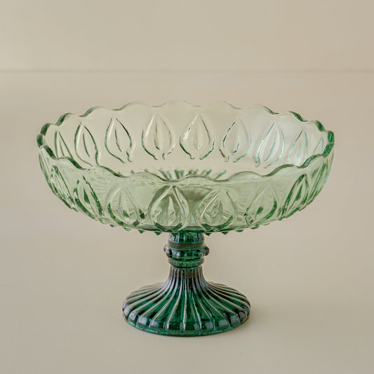 Greer Vintage-Inspired Glass Compote Bowl
