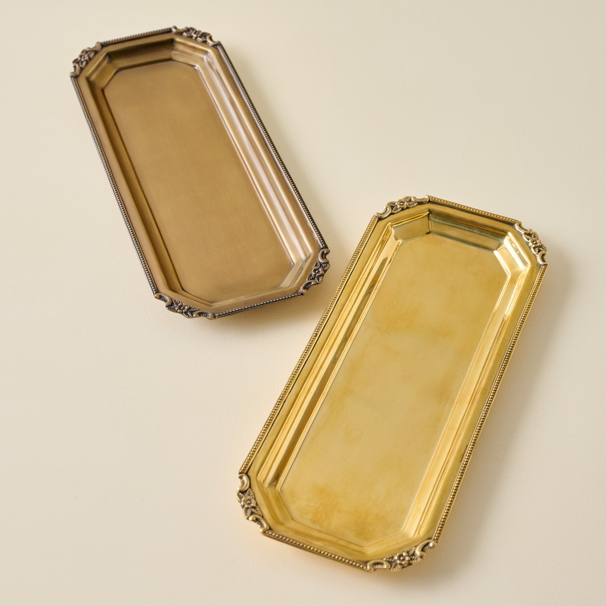 Juliet Antiqued Brass Trays