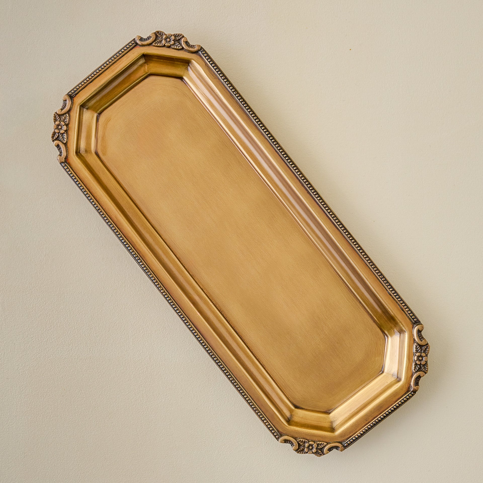 Juliet Antiqued Brass Tray
