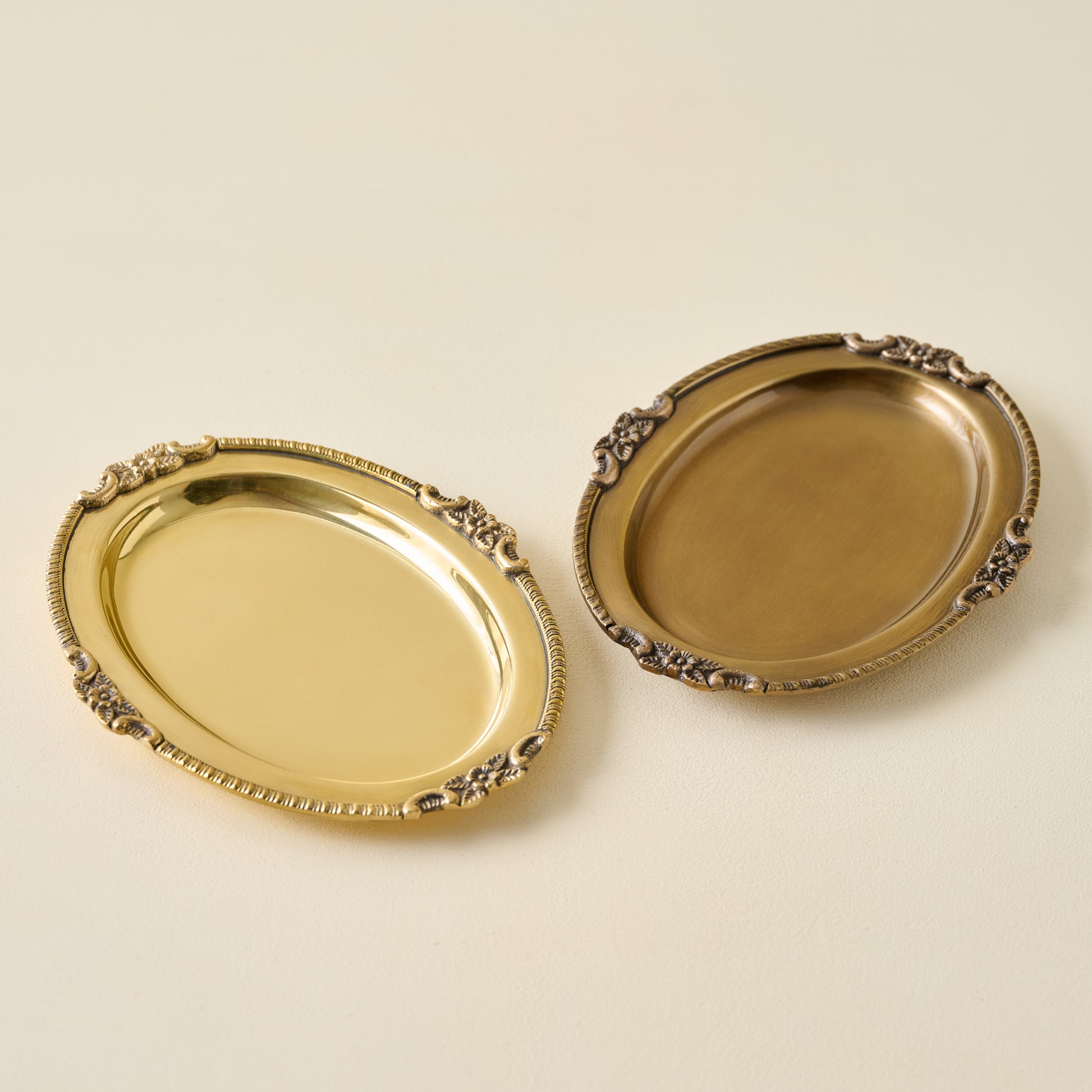 Giselle Antiqued Brass Trays