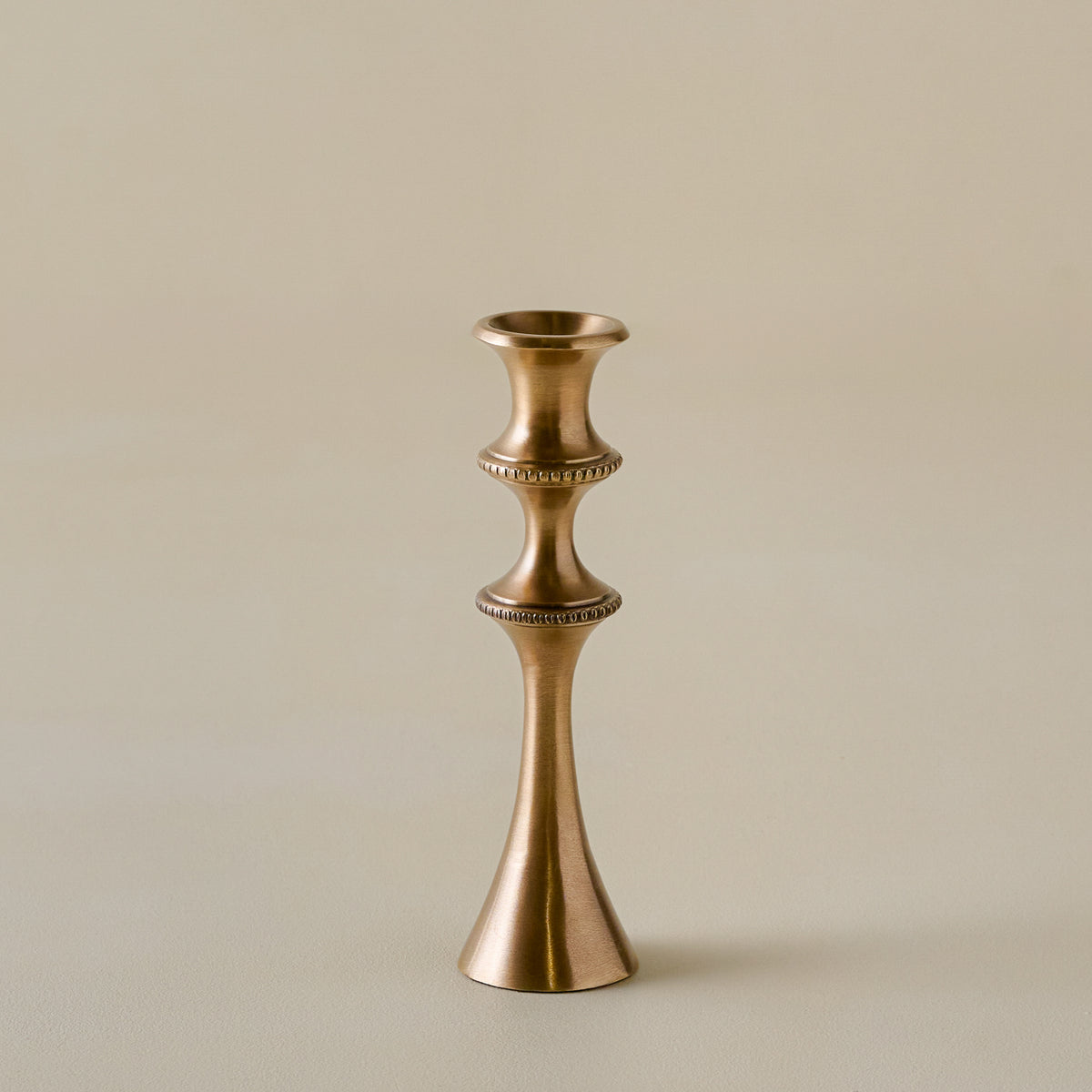 Small Adler Antiqued Brass Etched Taper Holder