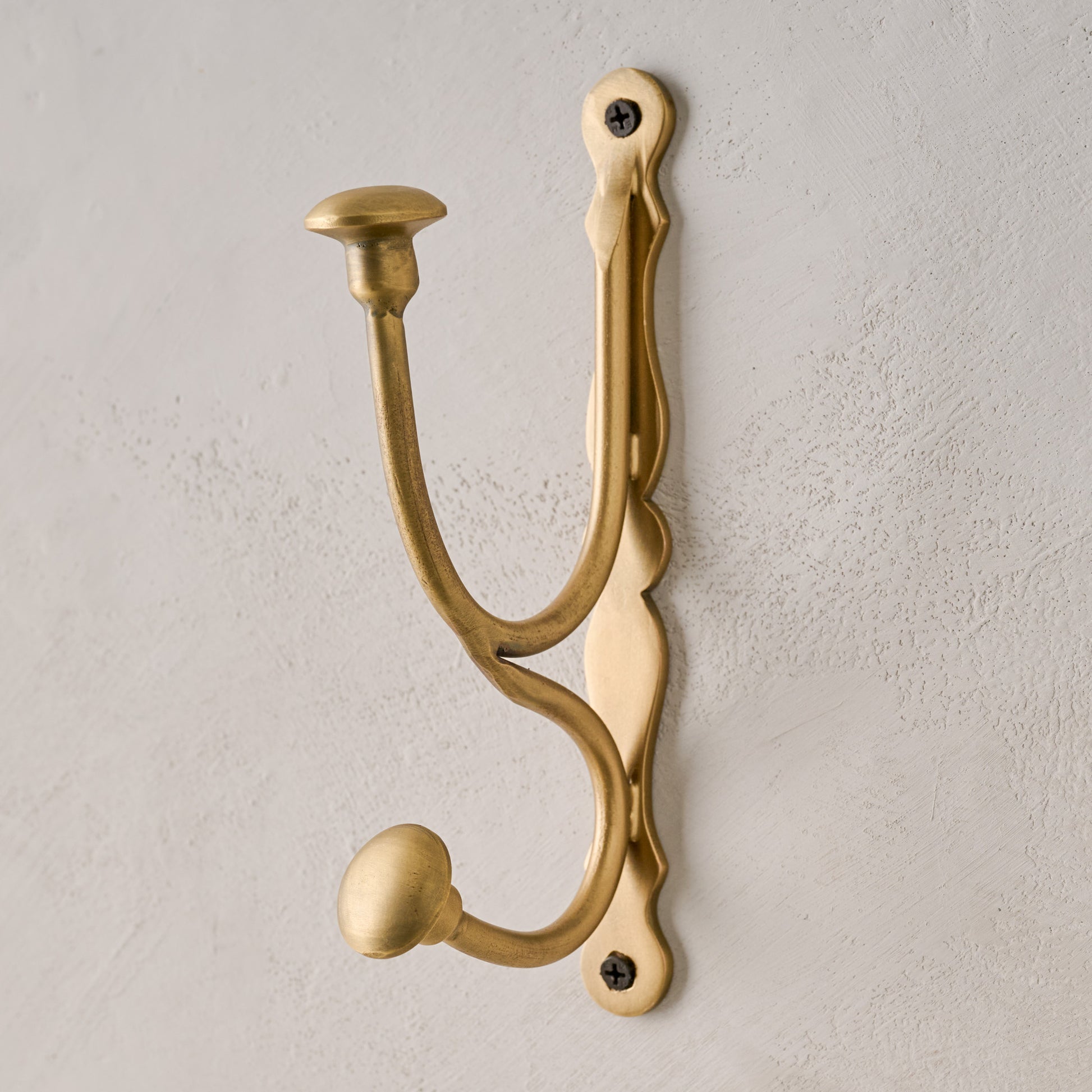 Mia Antiqued Brass Wall Hook