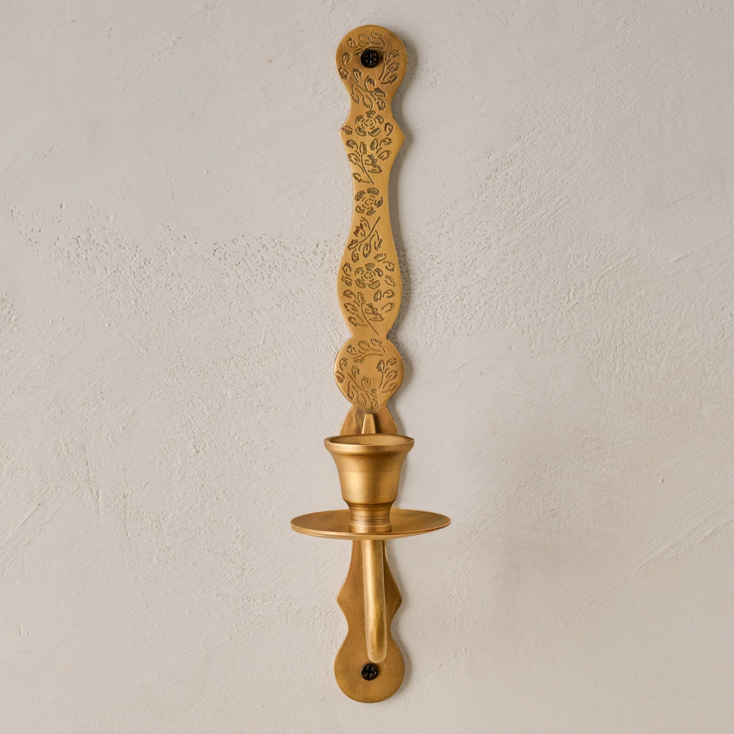 Mia Etched Brass Wall Sconce