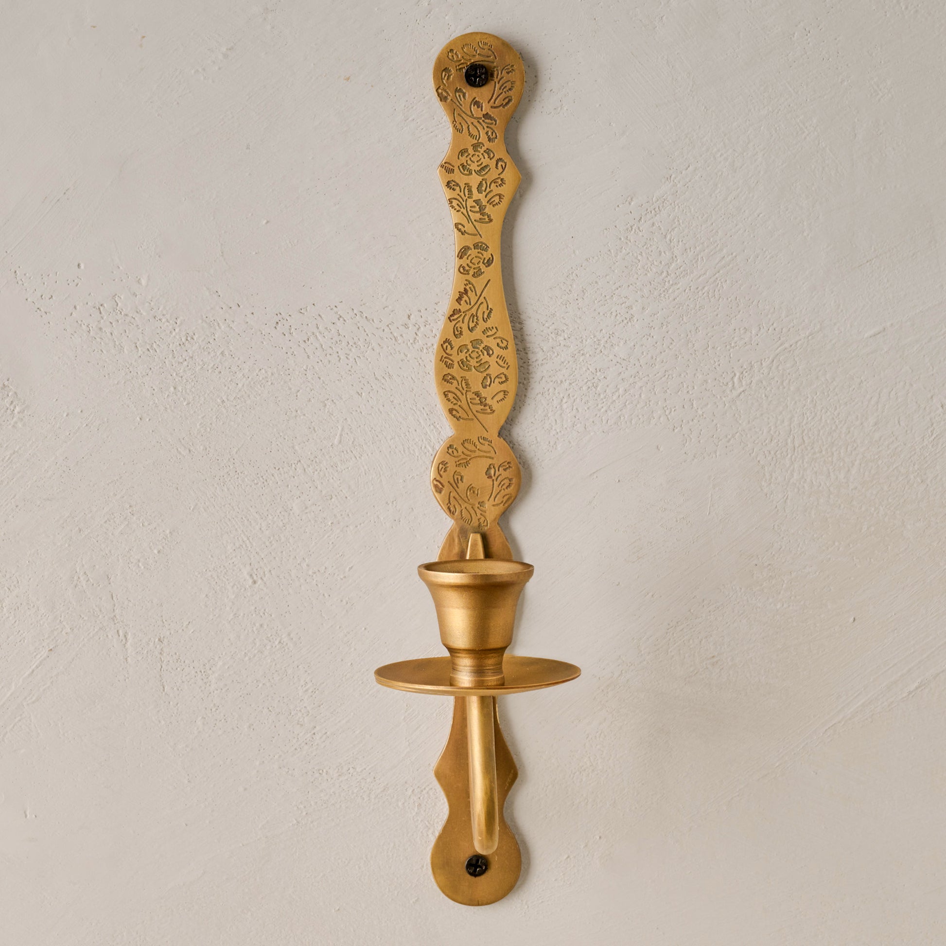 Mia Etched Brass Wall Sconce