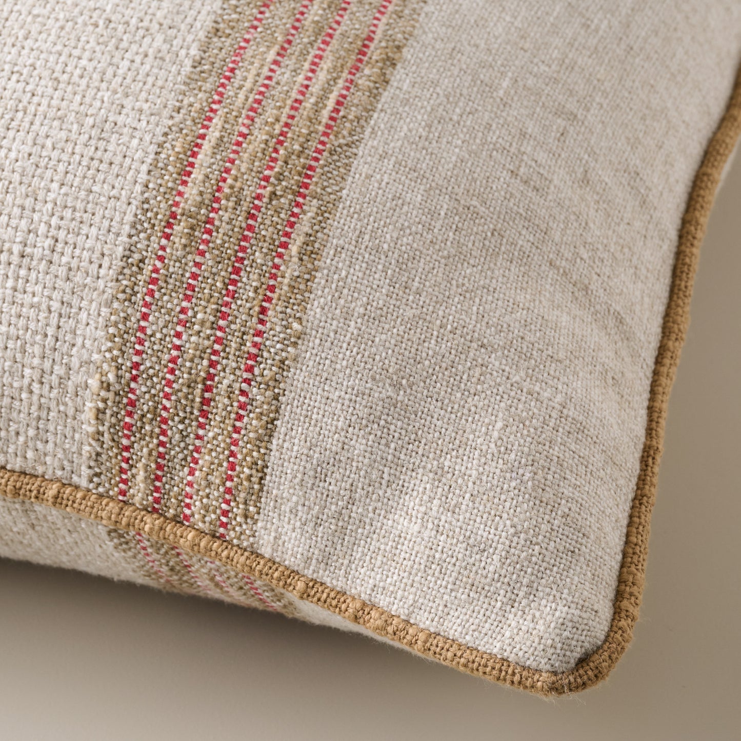 Alpine Stripe Pillow corner up close