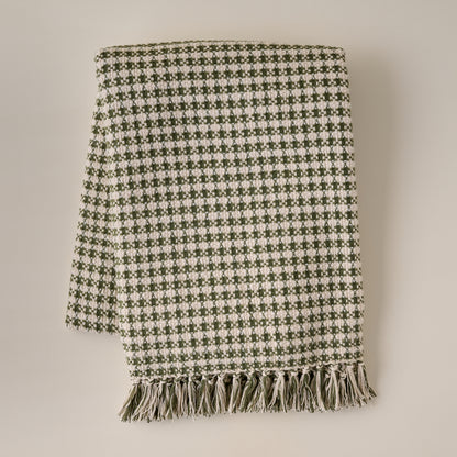 Ivory & Green Aspen Throw