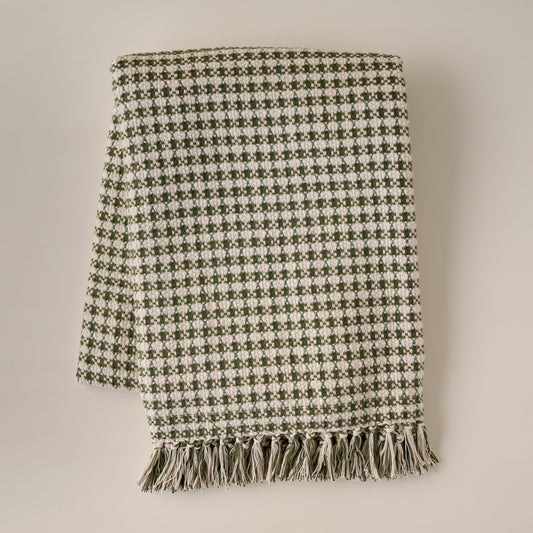 Ivory & Green Aspen Throw