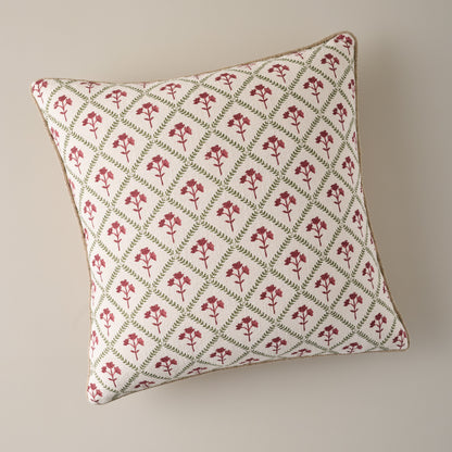 Magnolia Holiday Block Print Pillow