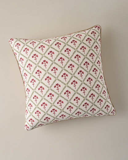 Magnolia Holiday Block Print Pillow